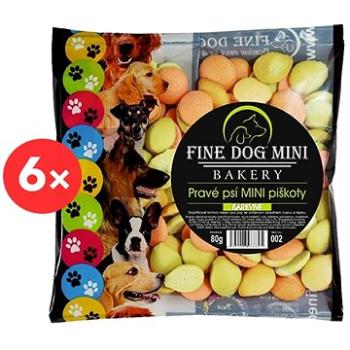 Fine Dog mini bakery piškoty pre malé plemená psov 6 × 80 g farebné (8595657300747)