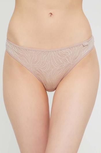 Tangá Calvin Klein Underwear béžová farba