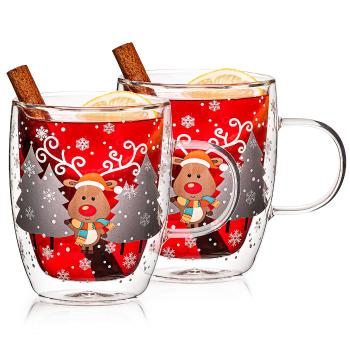 4Home Termo pohár Mug Reindeer Hot&Cool 270 ml, 2 ks