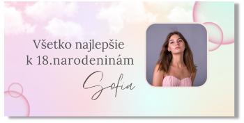 Narodeninový banner s fotkou - Pink Bubble Rozmer banner: 130 x 260 cm