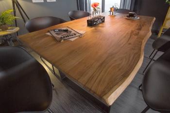 LuxD Dizajnový jedálenský stôl Massive 140 cm divá akácia