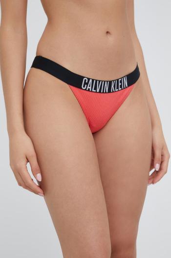 Brazílske plavkové nohavičky Calvin Klein oranžová farba,