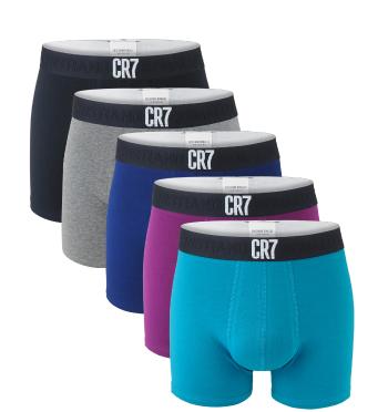 CRISTIANO RONALDO CR7 - boxerky 5PACK multicolor s logom CR7 v darčekovom balení - limitovaná edícia-XXL (97-102 cm)