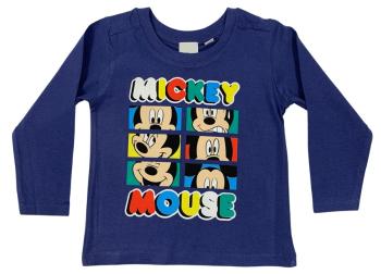 Setino Chlapčenské tričko s dlhým rukávom - Mickey Mouse tmavomodré Veľkosť - deti: 98/104