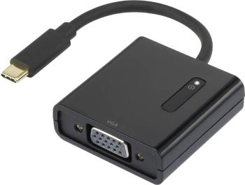 Renkforce RF-4472889 USB / VGA adaptér [1x USB-C ™ zástrčka - 1x VGA zásuvka] čierna pozlátené kontakty 15.00 cm