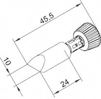 Ersa 0102CDLF100/SB spájkovací hrot dlátová forma Veľkosť hrotov 10 mm Dĺžka hrotov 45.5 mm obsah, množstvo obsiahnutého