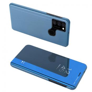 MG Clear View knižkové puzdro na Samsung Galaxy A12 / M12, modré