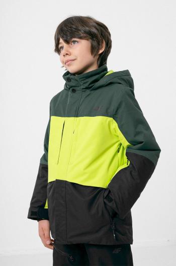 Detská lyžiarska bunda 4F zelená farba