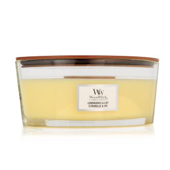 WoodWick Vonná sviečka loď Lemongrass & Lily 453 g