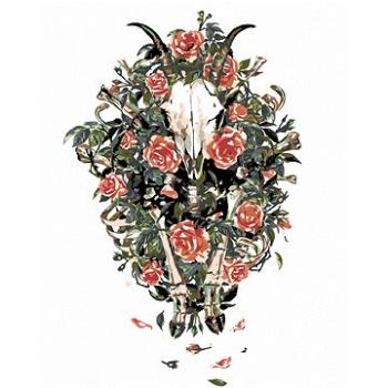 Maľovanie podľa čísel – Kozia lebka v kvetoch (HRAmal00368nad)