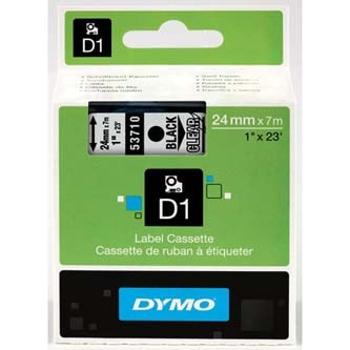 Dymo D1 53710, S0720920, 24mm x 7m čierna tlač / priehľadný podklad, originálna páska