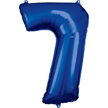 Amscan Balónik fóliový narodeninové číslo 7 modrý 86 cm