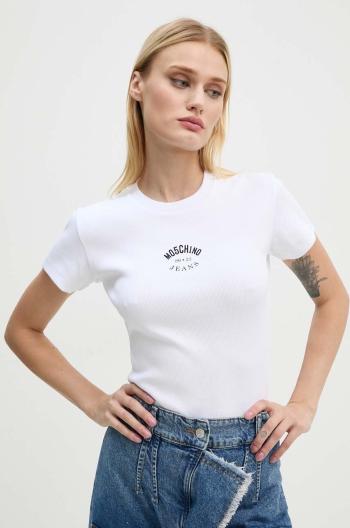 Tričko Moschino Jeans dámske, biela farba, J0714 8734