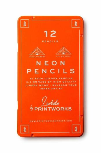 Sada farbičiek v puzdre Printworks Neon 12-pack