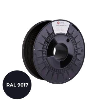 Tlačová struna (filament) C-TECH PREMIUM LINE, PLA, dopravná čierna, RAL9017, 1,75mm, 1kg