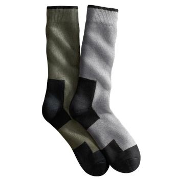 Blancheporte Pracovné ponožky, súprava 2 páry khaki/svetlo sivá 39/42