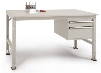 Manuflex AU5567.7035 Samostatný pracovný stôl UNIVERSAL 1500x800x760 mm, Pl.Kunst.lichtg. RAL7035 svetlošedá  Farba: sve