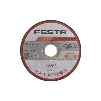 Kotouč řezný kov O 115 x 1,6 mm, FESTA INDUSTRY (22263)