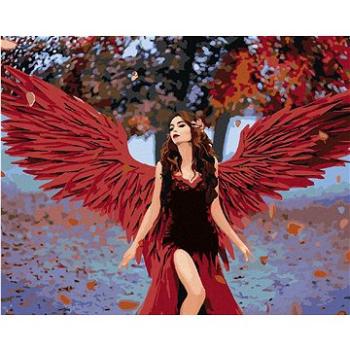 Maľovanie podľa čísel – Žena s anjelskými červenými krídlami (HRAbz33261nad)