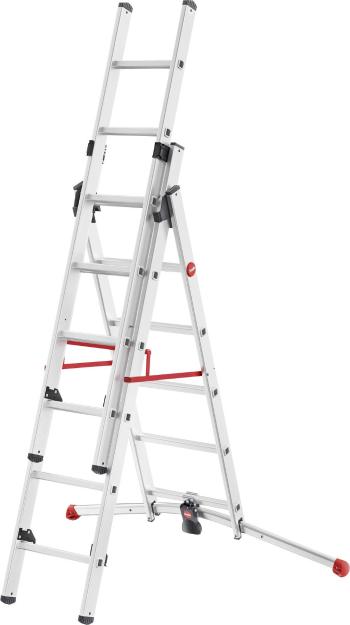Hailo S100 ProfiLOT 9306-507 hliník viacúčelový rebrík  Max.prac. výška: 4.7 m strieborná, červená, čierna 15.5 kg