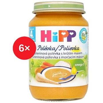 HiPP BIO Zeleninová polievka s morčacím mäsom - 6x 190g (4062300437456)