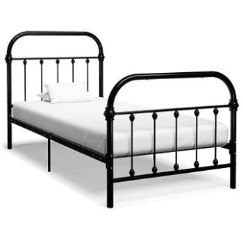 Rám postele čierny kov 100 × 200 cm (284499)