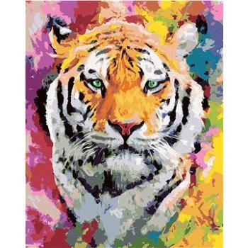 Maľovanie podľa čísel - Tiger vo farbách (HRAbz33232nad)