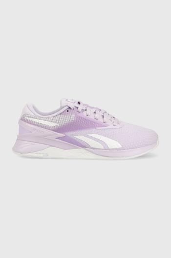 Tréningové topánky Reebok Nano X3 fialová farba