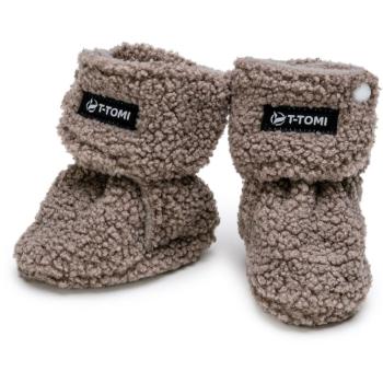 T-TOMI TEDDY Booties Grey detské capačky 9-12 months 1 ks