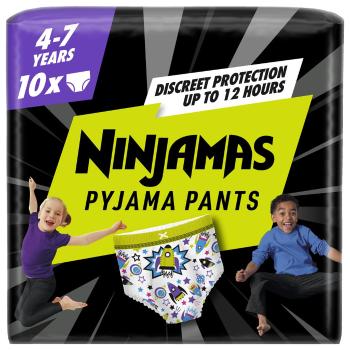 PAMPERS Nohavičky plienkové Ninjamas Pyjama Pants Kosmické lode, 10 ks, 7 rokov, 17kg-30kg