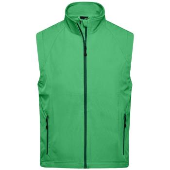 James & Nicholson Pánska softshellová vesta JN1022 - Zelená | L