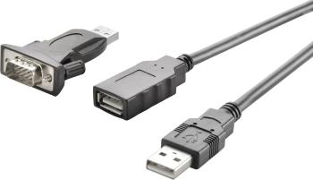USB sériový kábel RENKFORCE 1x USB 2.0 zástrčka ⇔ 1x D-SUB zástrčka 9pol. 1 m
