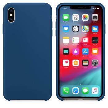 RUBBER Silikónový obal Apple iPhone XS Max modrý