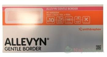 ALLEVYN Gentle Border Krytie na rany adhezívne penové krytie 10 x 25 cm 10 ks