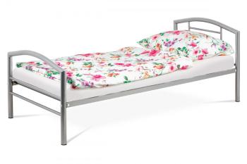 AUTRONIC BED-1900 SIL postel jednolôžková 90x200 cm, kovová sivý lesk