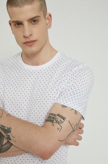 Bavlnené tričko Medicine biela farba, vzorované