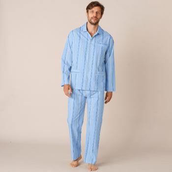 Blancheporte Pruhované pyžamo, popelín modrá 87/96 (M)