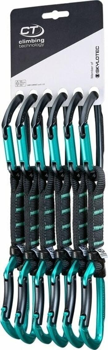 Climbing Technology Lime Set NY Pro Pack of 6 Quickdraws Anthracite/Aquamarine 12 cm