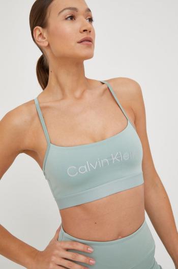 Športová podprsenka Calvin Klein Performance Ck Essentials tyrkysová farba,