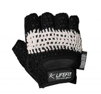Lifefit Fitnes rukavice LIFEFIT KNIT, vel. XL, černo-bílé Lifefit Fitnes rukavice LIFEFIT KNIT, vel. XL, černo-bílé Oblečení velikost: M