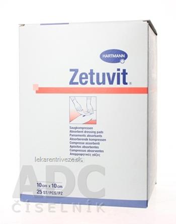 ZETUVIT kompres nasiakavý sterilný (10x10 cm) 1x25 ks