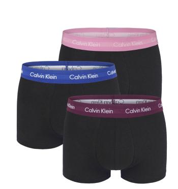 Calvin Klein - 3PACK cotton stretch čierne boxerky s farebným pásom - limitovaná edícia-XL (101-106 cm)