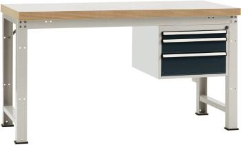 Manuflex WP5417.7016 Kompletný štandardný pracovný stôl PROFI s plastovou platňou, ŠxHxH = 1500 x 700 x 840 mm