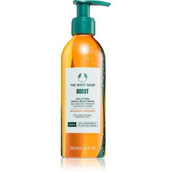 The Body Shop Bath and Body Hair & Body Wash šampón na vlasy a telo Mandarin & Bergamot 200 ml