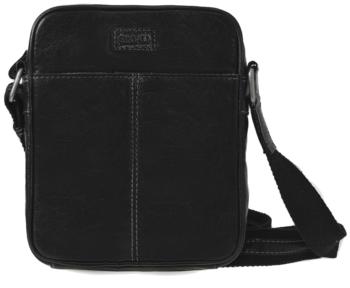 SEGALI Pánska kožená crossbody taška 7018 Black