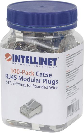 Intellinet  Intellinet 100-packová Cat5e RJ45 modulárna zástrčka STP 2-bodový drôtový kontakt pre lankový drôt 100 zástr