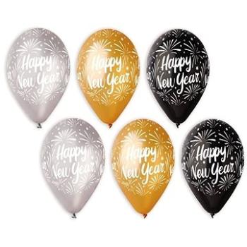 Latexové balóniky - Happy New Year - Silvester - 6 ks - 30 cm (8021886310733)
