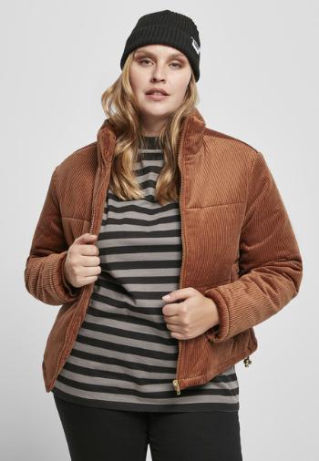 Urban Classics Ladies Corduroy Puffer Jacket toffee - 3XL