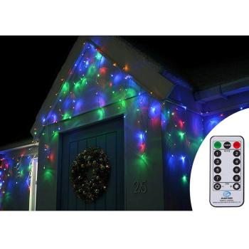 LED kvaple - 14,5m, 300LED, 8 funkcií, ovládač, IP44, multicolor