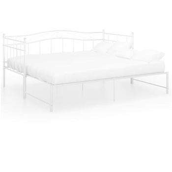 Shumee Rám vysúvacej postele/pohovky biely kovový 90 × 200 cm, 324783